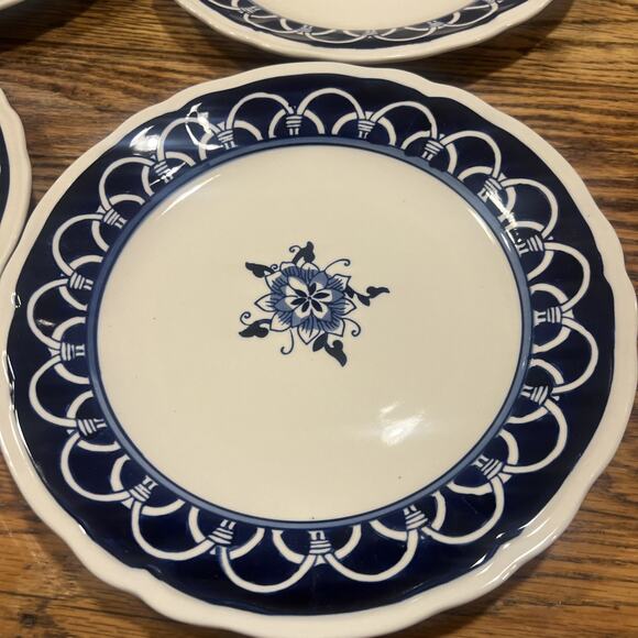 7 Euro Ceramica - Blue Garden Collection - 10 3/8” Dinner Plates EXCELLENT! - Picture 6 of 11